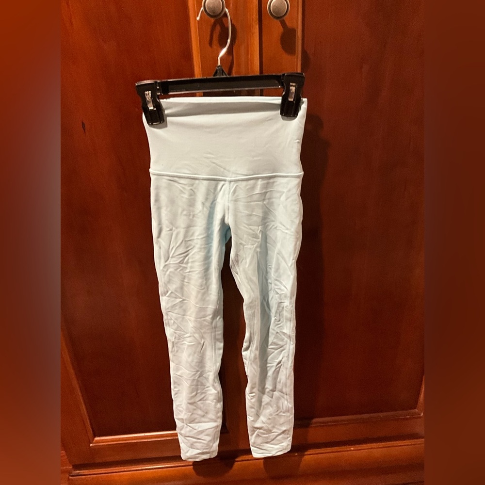 Lululemon Light Blue High-Waisted Leggings Size 0